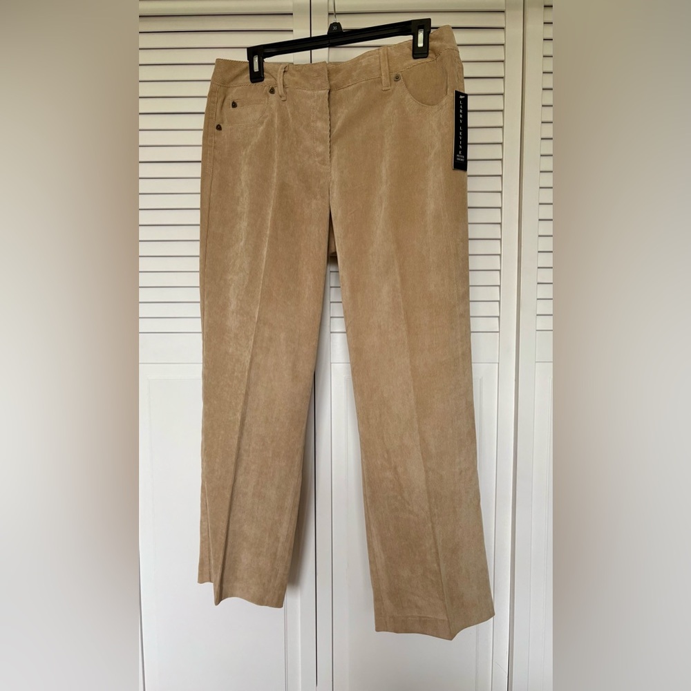 Larry Levine Women's Tan Wide Leg Pants